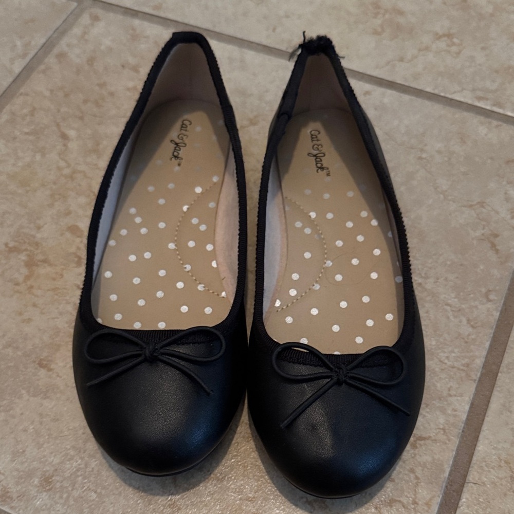 Cat & Jack Black Bow Flats